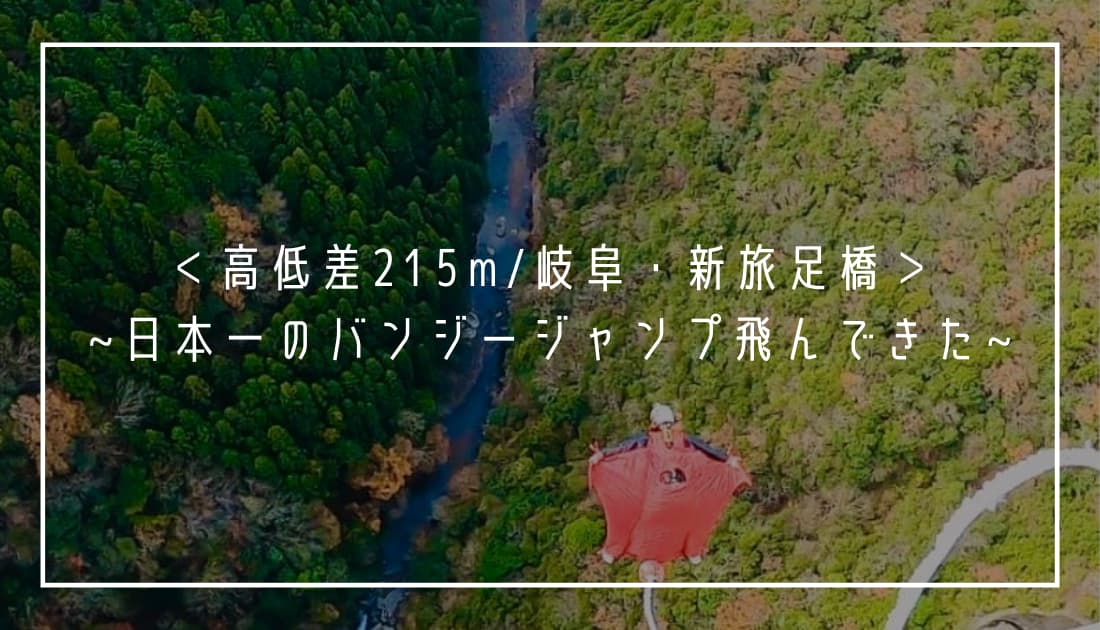 高低差215m日本一 岐阜 新旅足橋バンジージャンプは値段高いけど最高 Haruka Blog